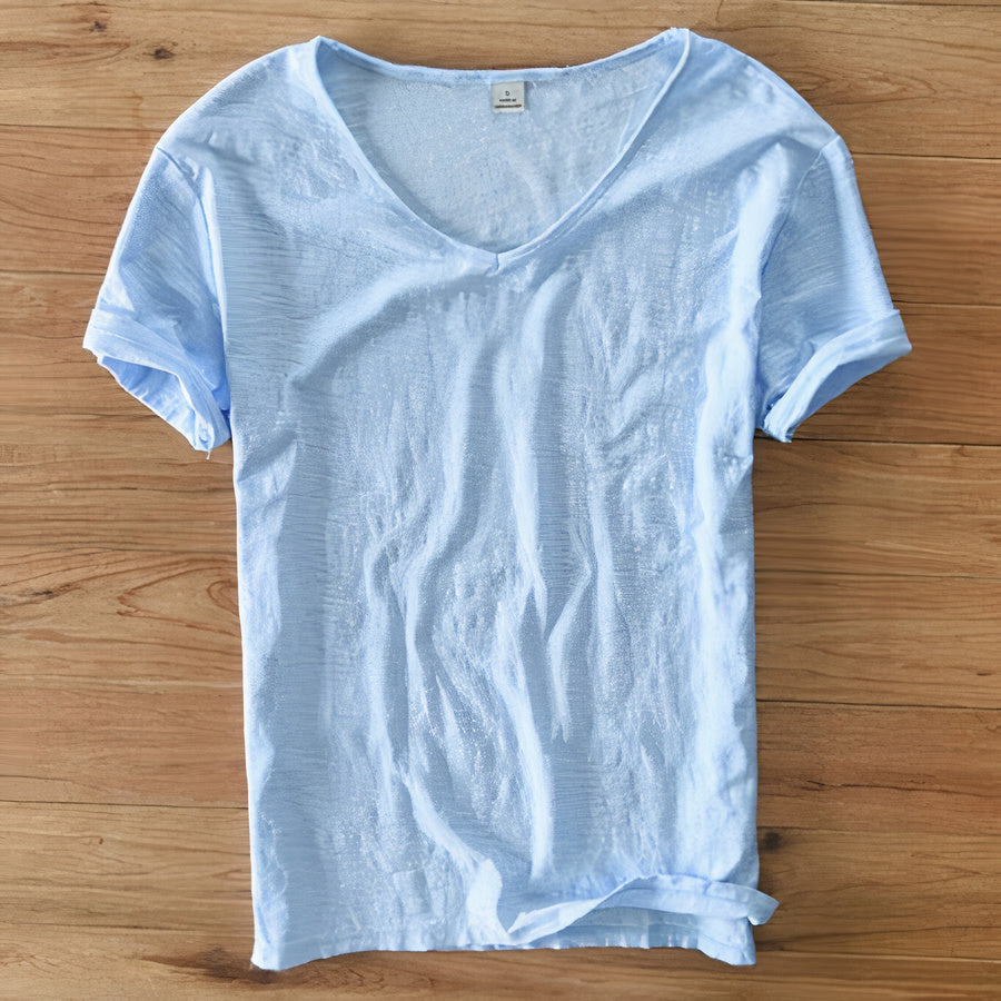 T-shirt en coton et lin pour l'été - Geno