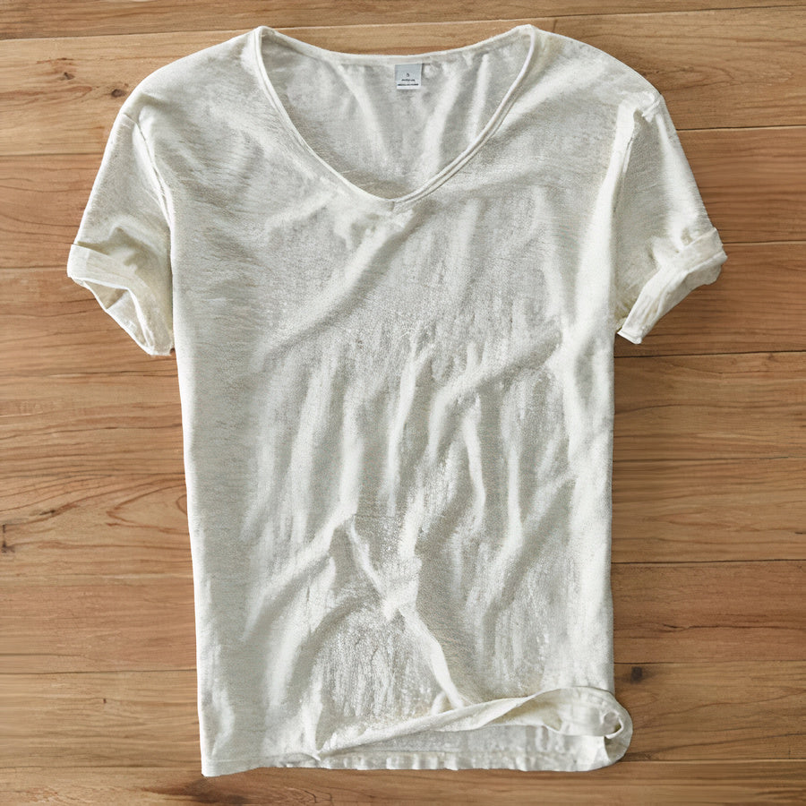 T-shirt en coton et lin pour l'été - Geno