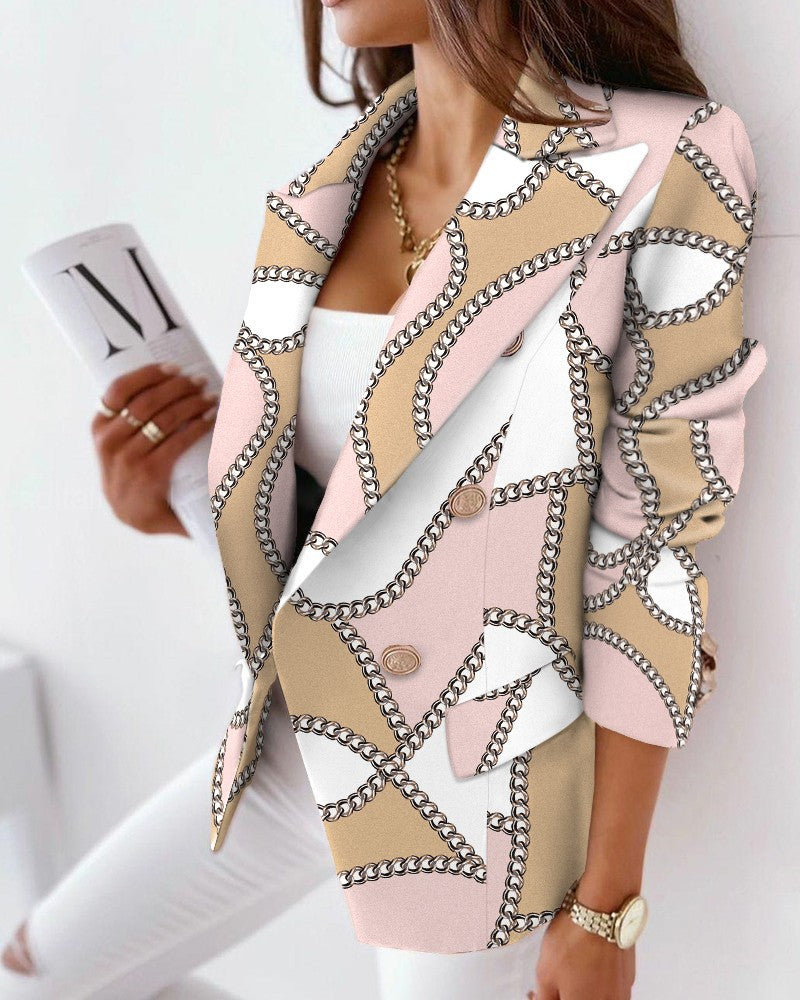 Veste blazer femme à imprimé serpent