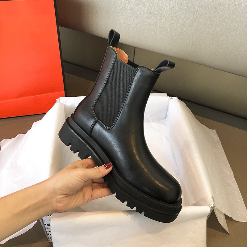 Bottes classiques en cuir Cici
