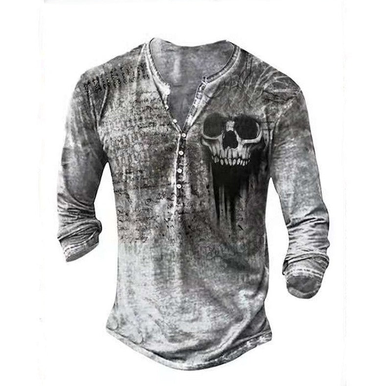 T-shirt à manches longues Beni Rétro Tête de mort