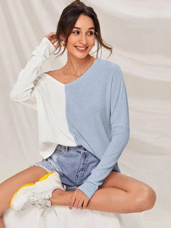 Berg-Feldt | Kontrastfarbiger Pullover
