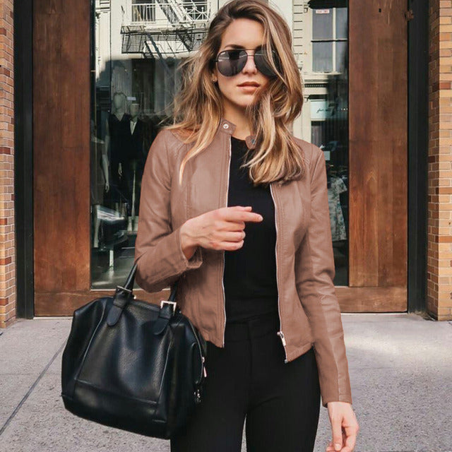 Blouson en cuir Lana élégant et confortable