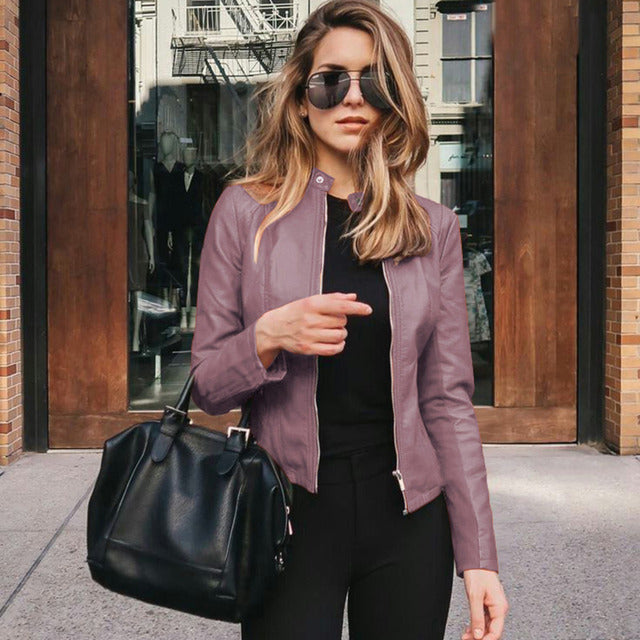 Blouson en cuir Lana élégant et confortable