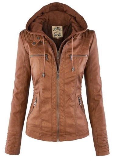 Berg-Feldt | Damenlederjacke mit Kapuze