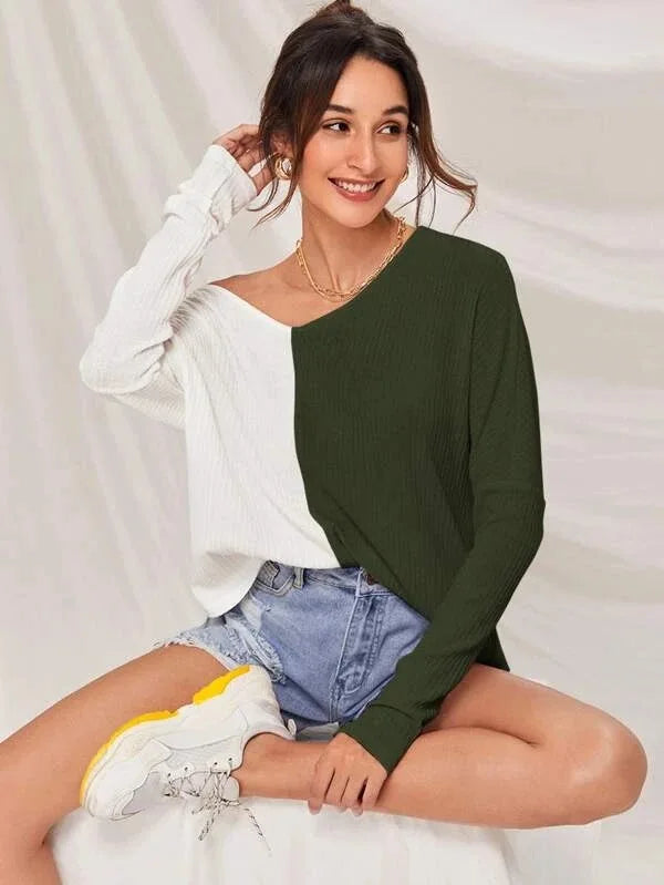 Berg-Feldt | Kontrastfarbiger Pullover