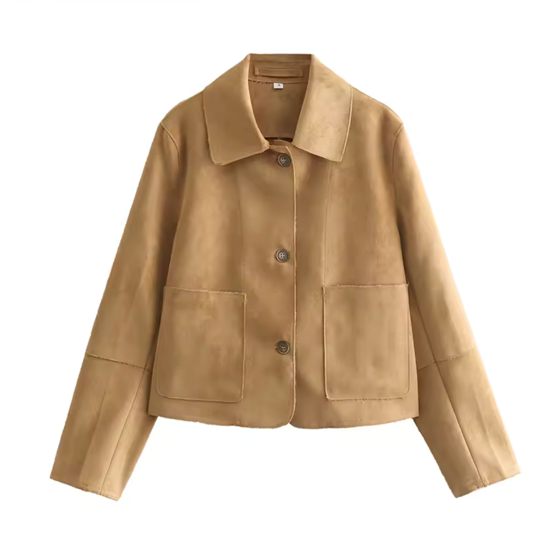 Berg-Feldt | Kurze Jacke mit Knöpfen und Langen Ärmeln für Damen