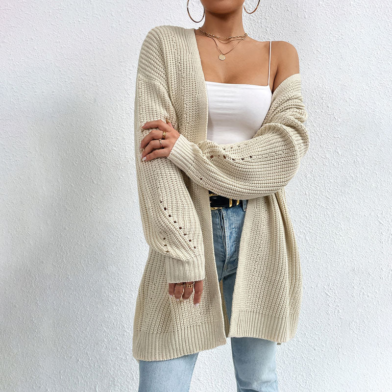 Berg-Feldt | Einfarbige Elegante Strickjacke mit Taschen