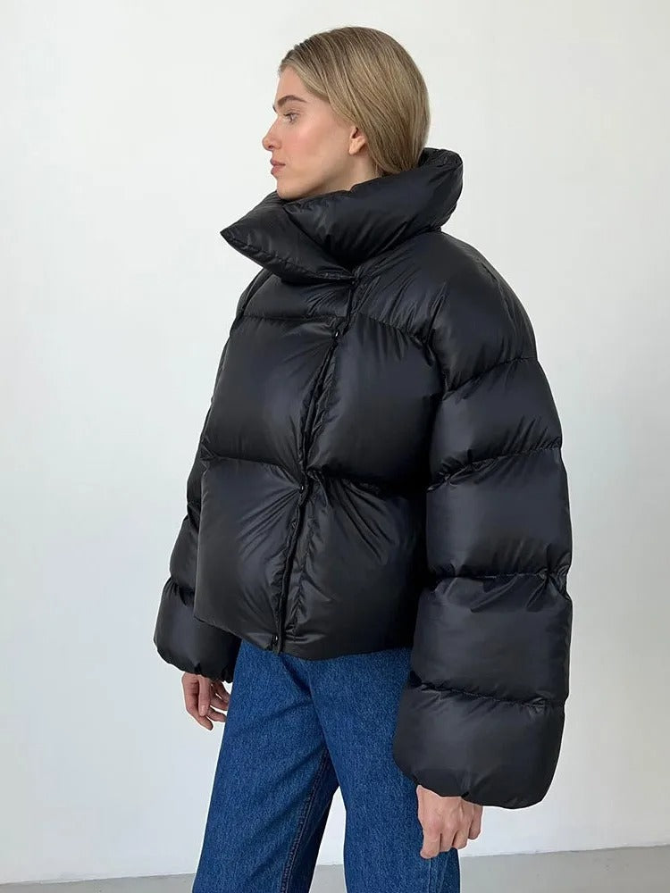 Berg-Feldt | Damenjacke mit Kapuze Warme Daunenjacke Im Kurzen Modell