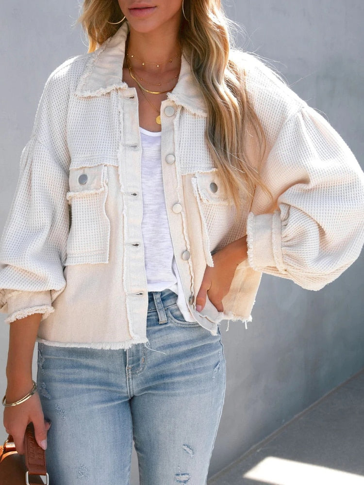 Berg-Feldt | Gekürzte Jacke Patchwork Design Statement Ärmel