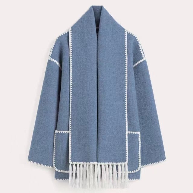 Berg-Feldt | Manteau en Laine pour Femmes Gris Élégant et Stylé