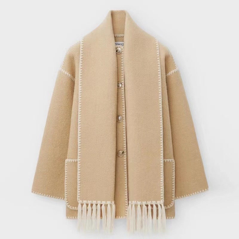 Berg-Feldt | Manteau en Laine pour Femmes Gris Élégant et Stylé