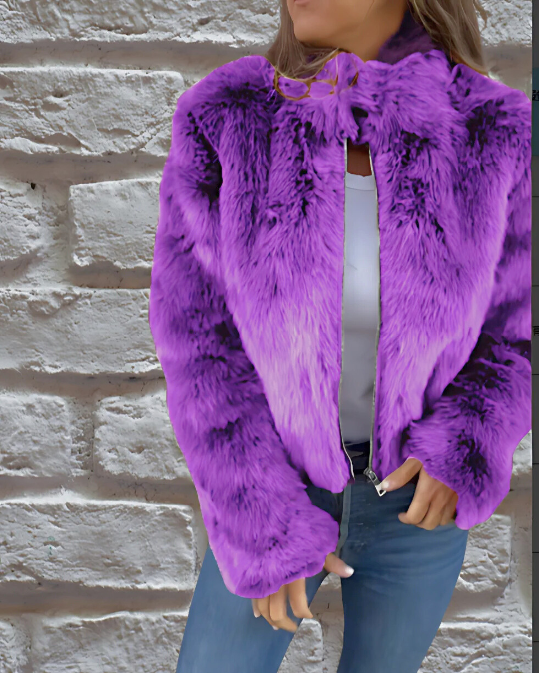 Berg-Feldt | Veste en velours pour femme, tissu peluche doux