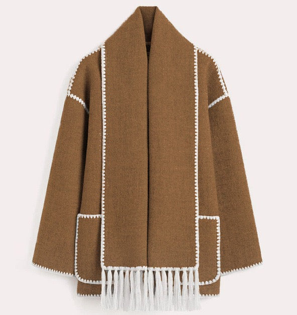 Berg-Feldt | Manteau en Laine pour Femmes Gris Élégant et Stylé