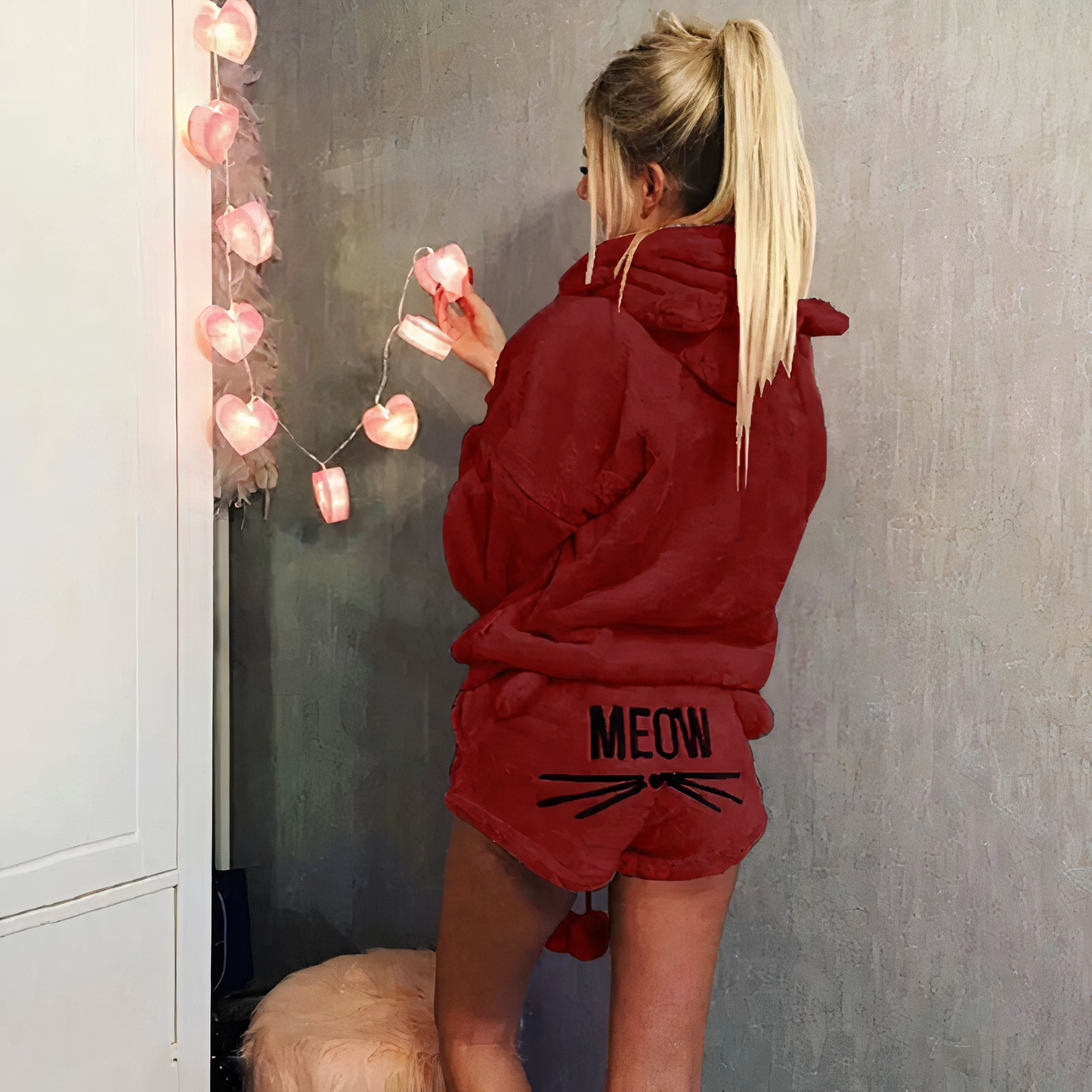 Süßes Pyjama-Oberteil und Shorts-Set - Jasmine