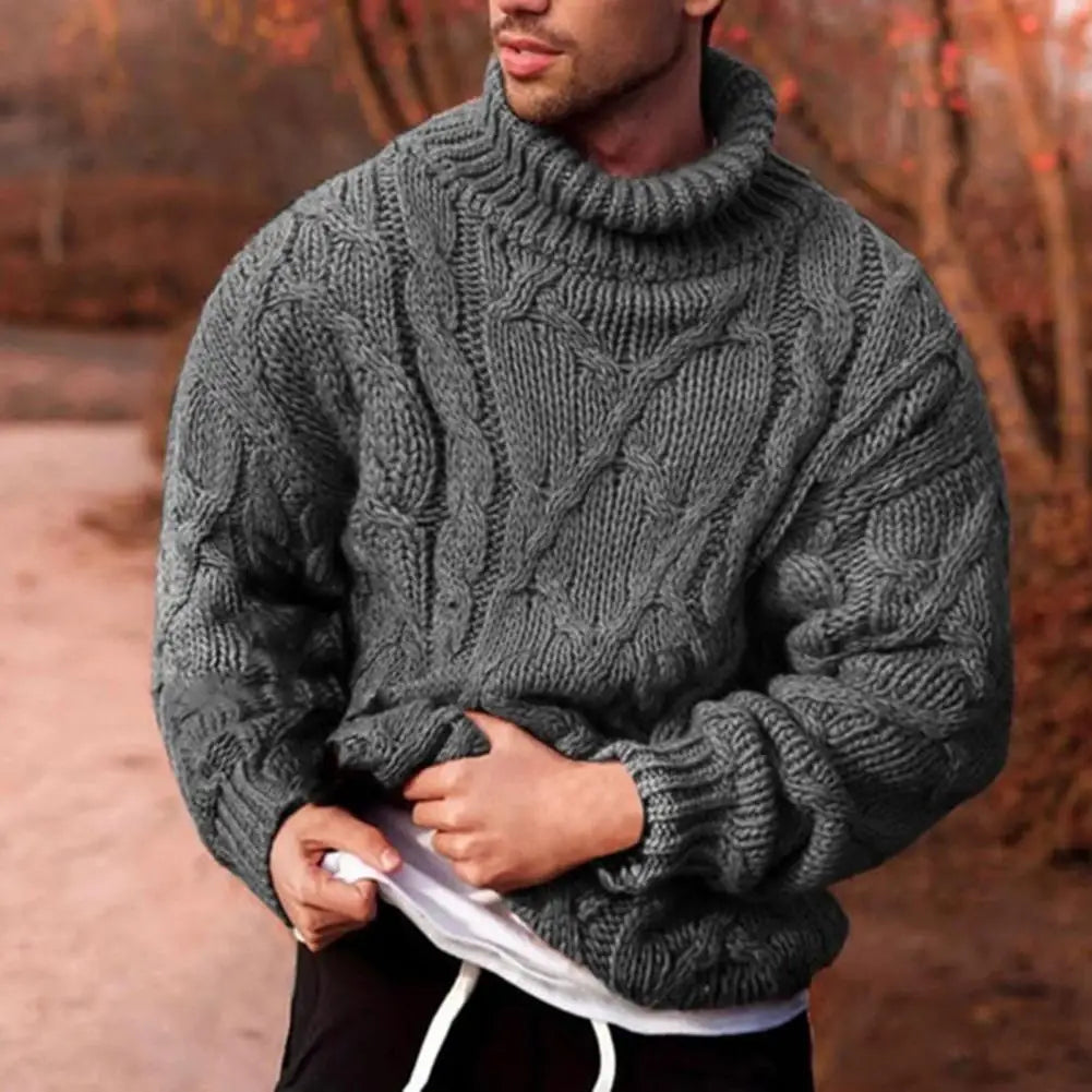 Pull pour hommes en maille torsadée classique