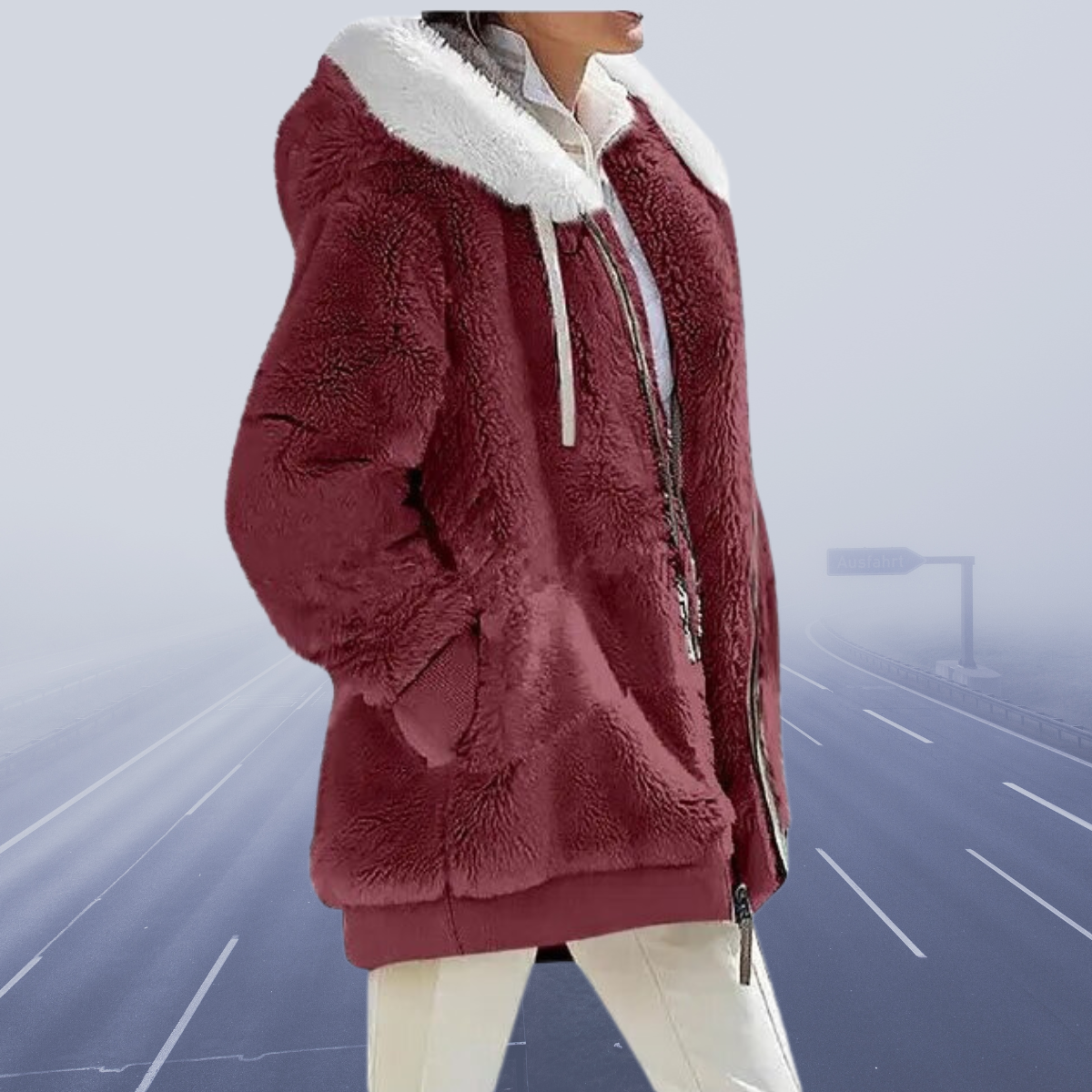 Berg-Feldt | Übergroße Teddyjacke für Damen Gemütlich und Warm Wintermantel
