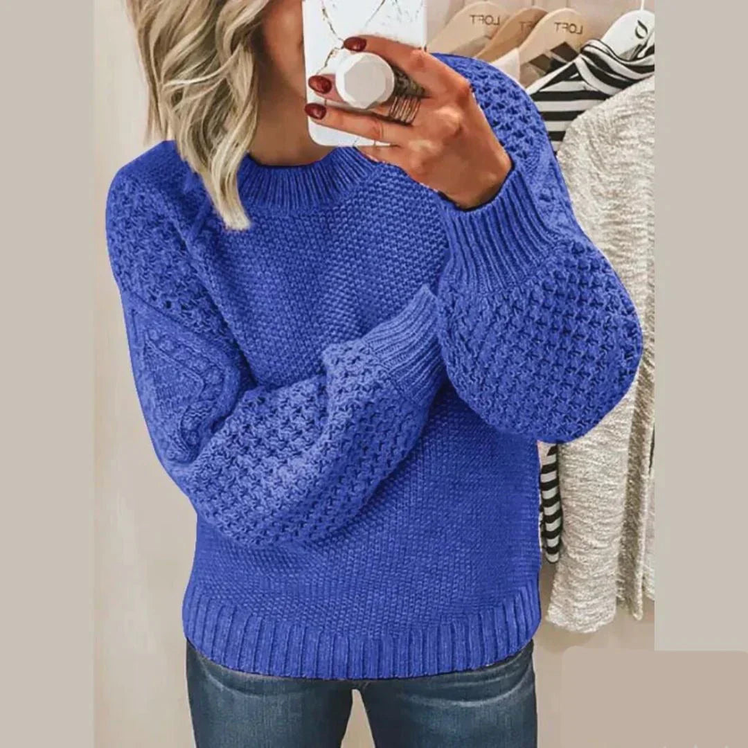 Berg-Feldt | Klassischer Rundhals Langarm Strickpullover
