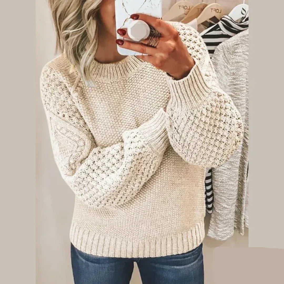 Berg-Feldt | Klassischer Rundhals Langarm Strickpullover