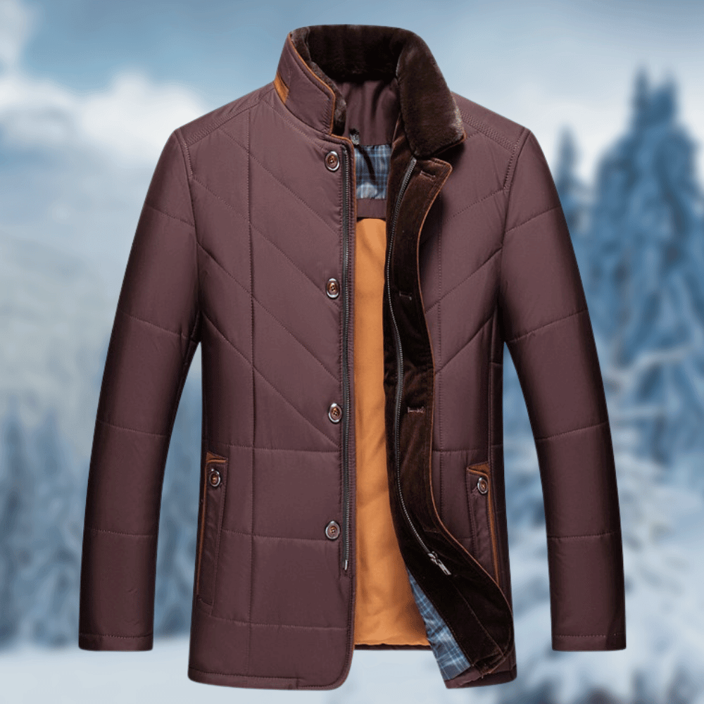 Berg-Feldt | Lange Winter Steppjacke – Brett