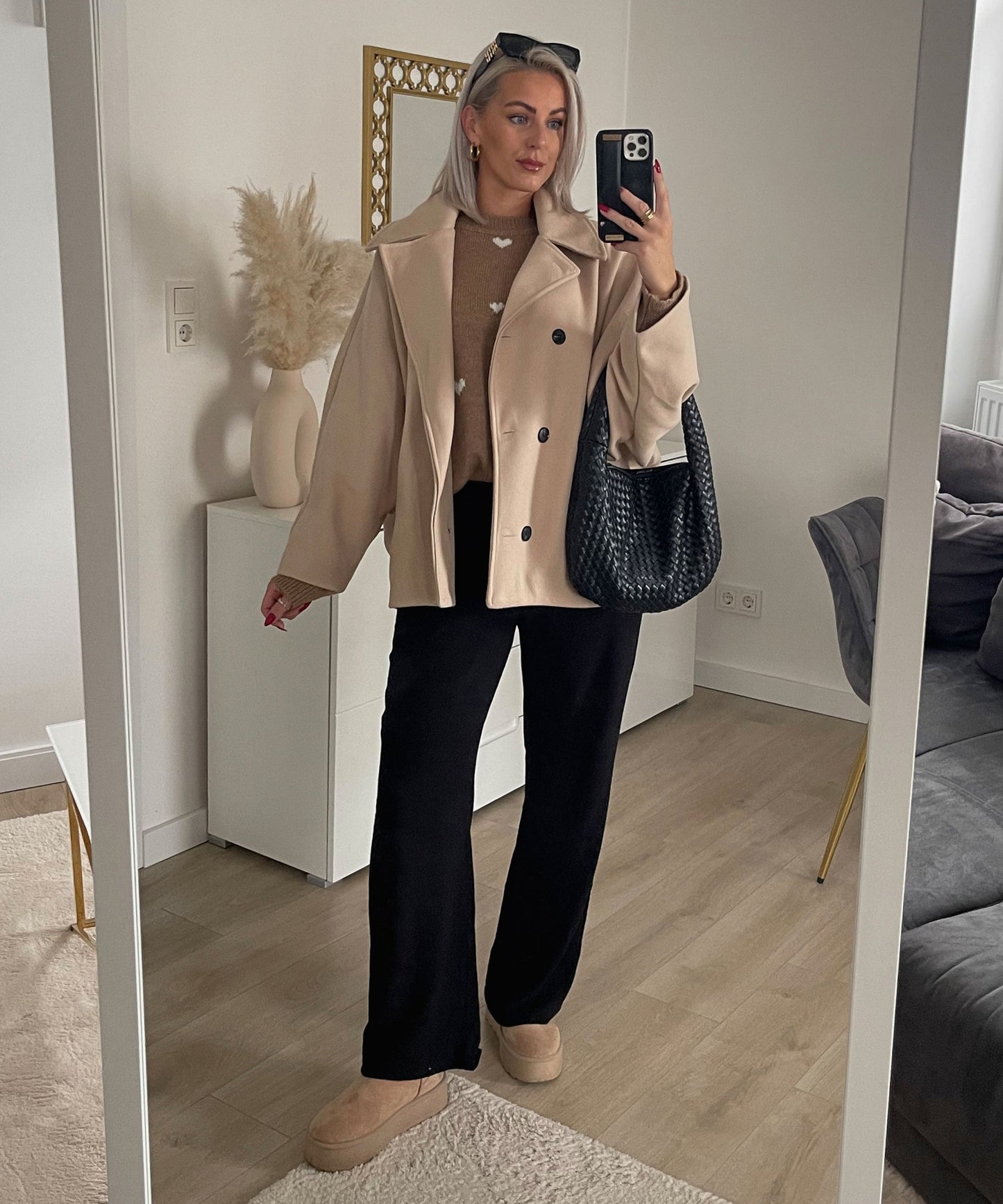 Veste oversize Joana beige