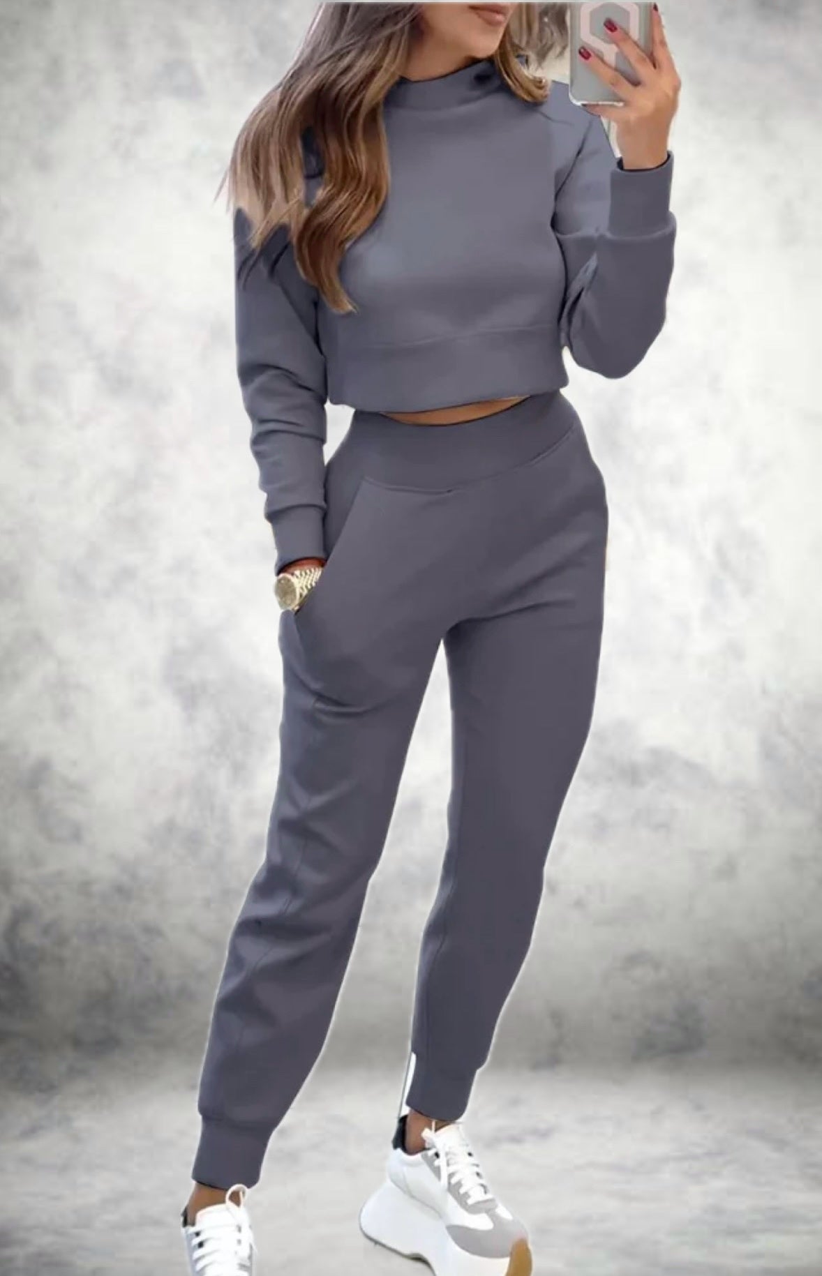 Berg-Feldt | Schicker Trainingsanzug mit Langen Ärmeln und High Waist Hose