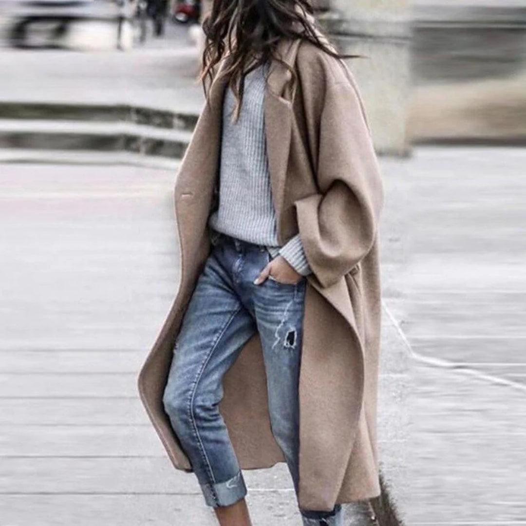 Berg-Feldt | Knielanger Wintermantel mit Großer Kragen für Damen