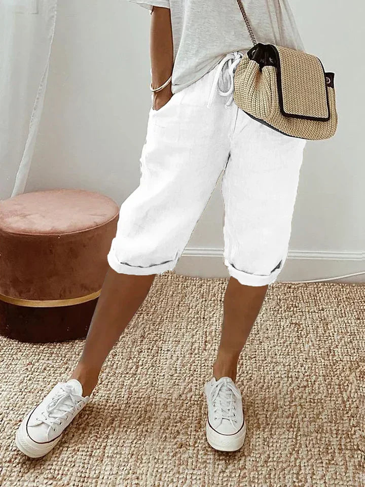 Short en coton et lin pour femme par Adriada