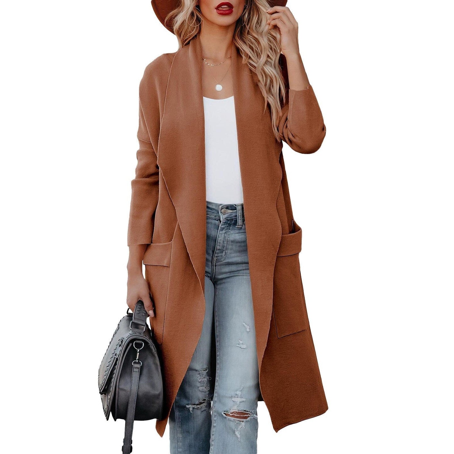Berg-Feldt | Eleganter Strick Winter Suede Mantel für Frauen