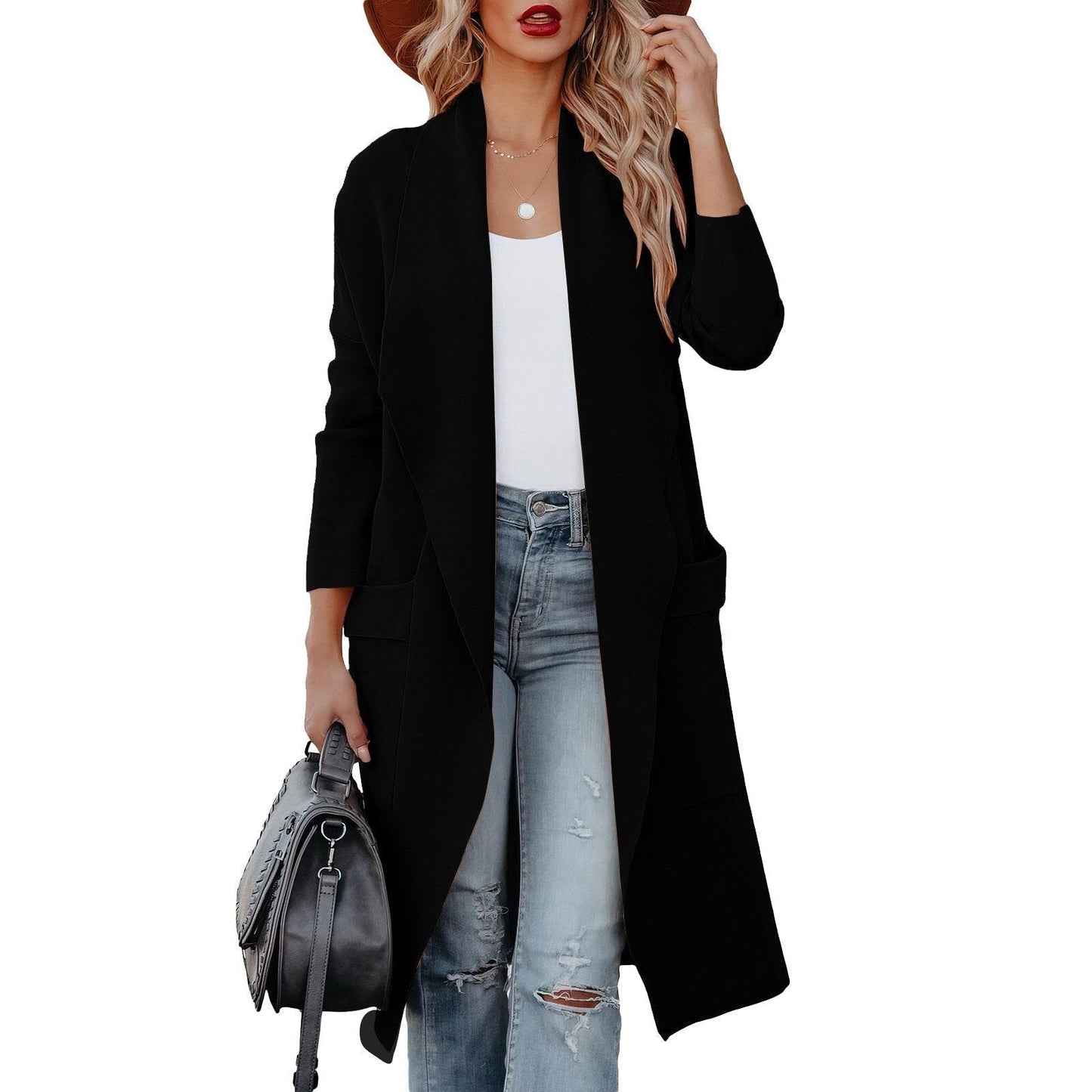 Berg-Feldt | Eleganter Strick Winter Suede Mantel für Frauen