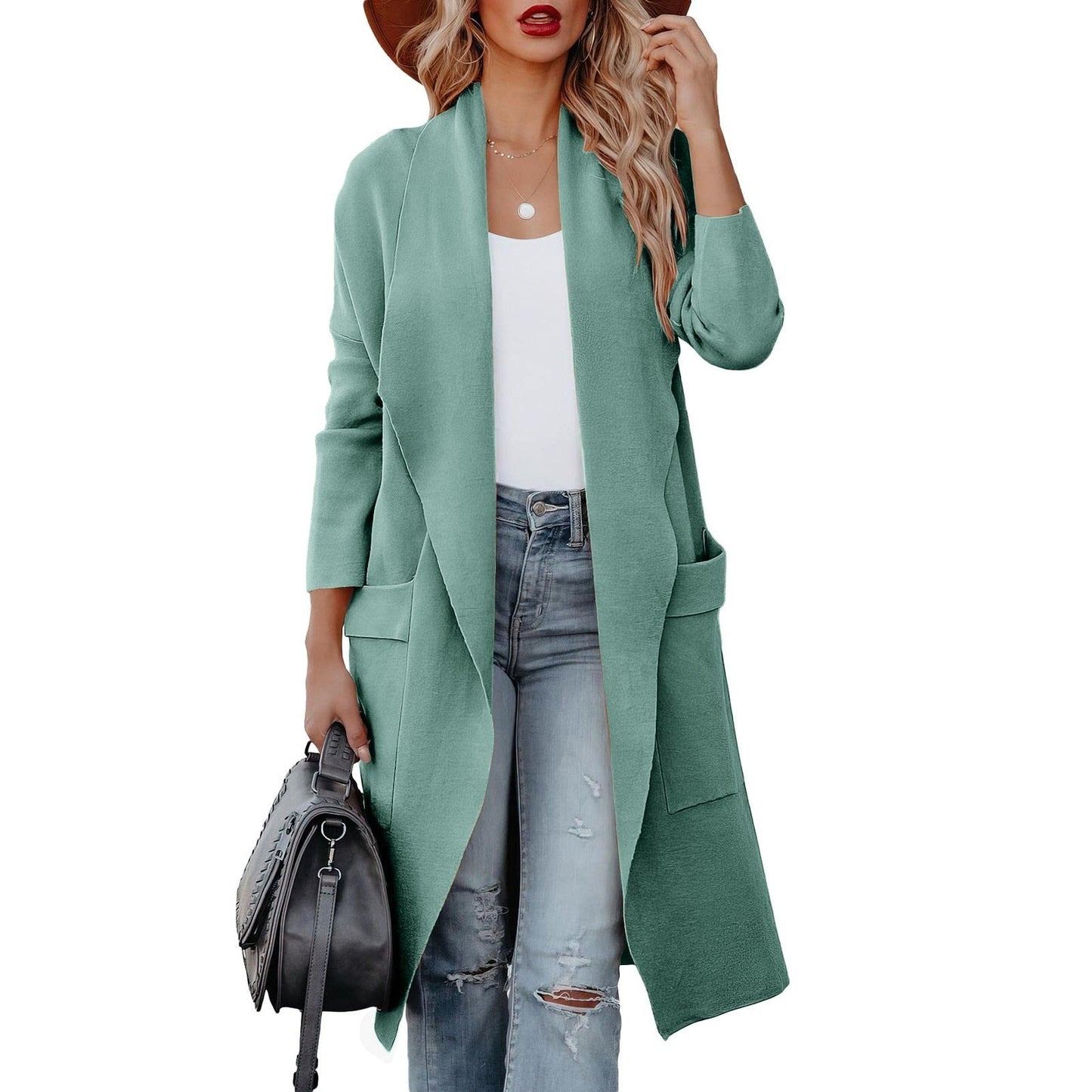 Berg-Feldt | Eleganter Strick Winter Suede Mantel für Frauen