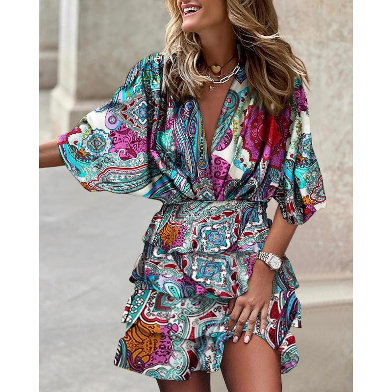 Robe mi-longue Marzia au design stylé