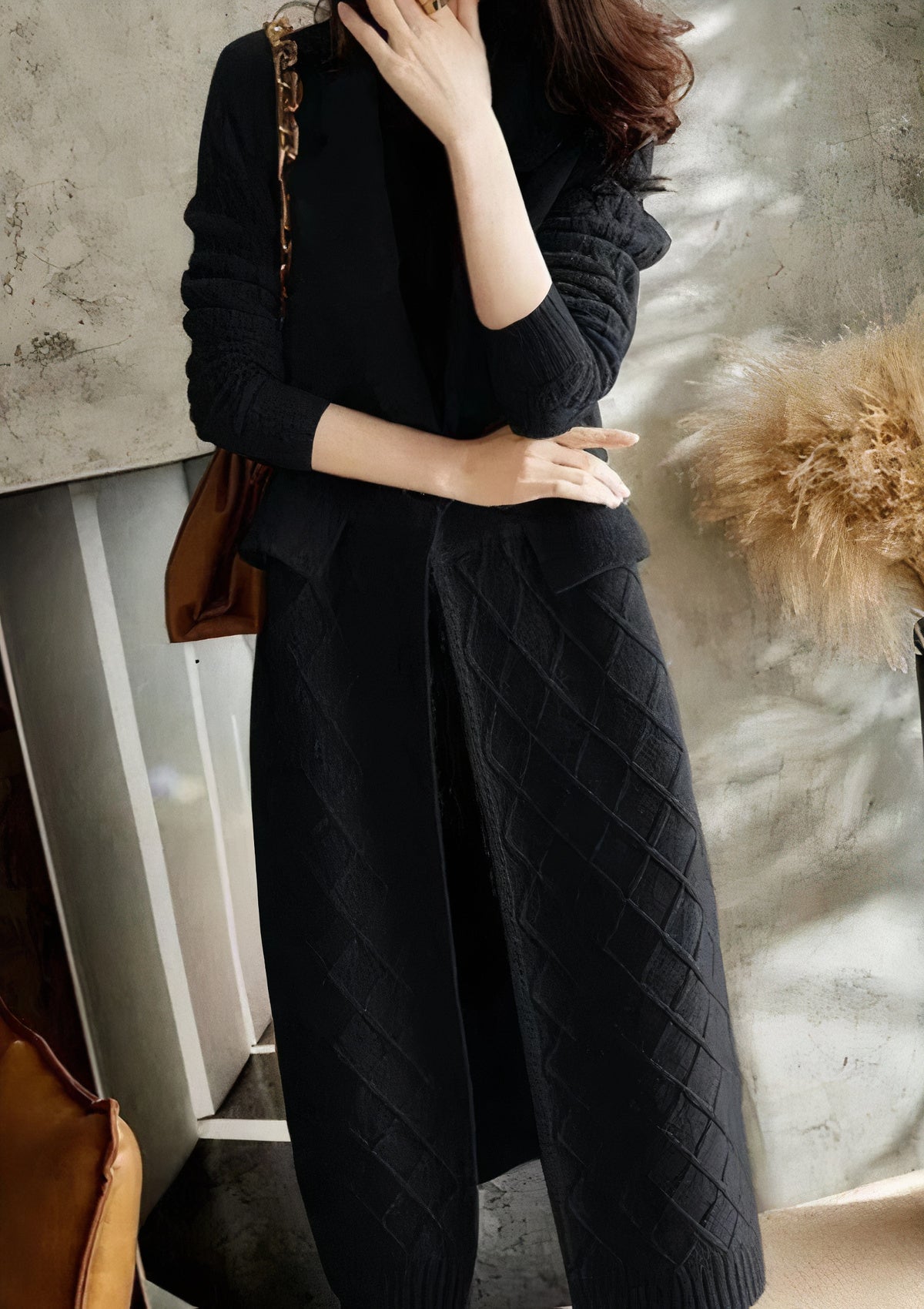 Cardigan long et décontracté Leoda pour femme