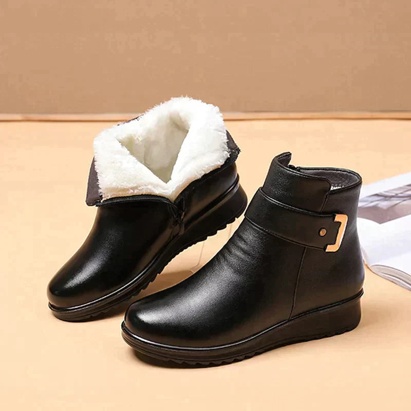 Berg-Feldt | Bottes chaudes antidérapantes en cuir polaire d'hiver