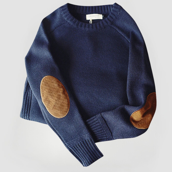 OWEN Strickpullover mit Ellenbogenpatches