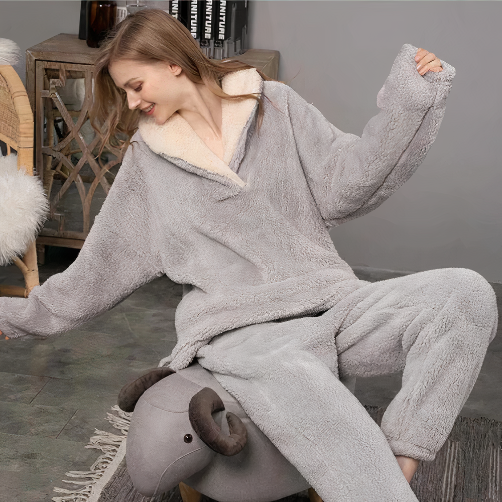 Damen Fleece Pyjama Set - Londyn
