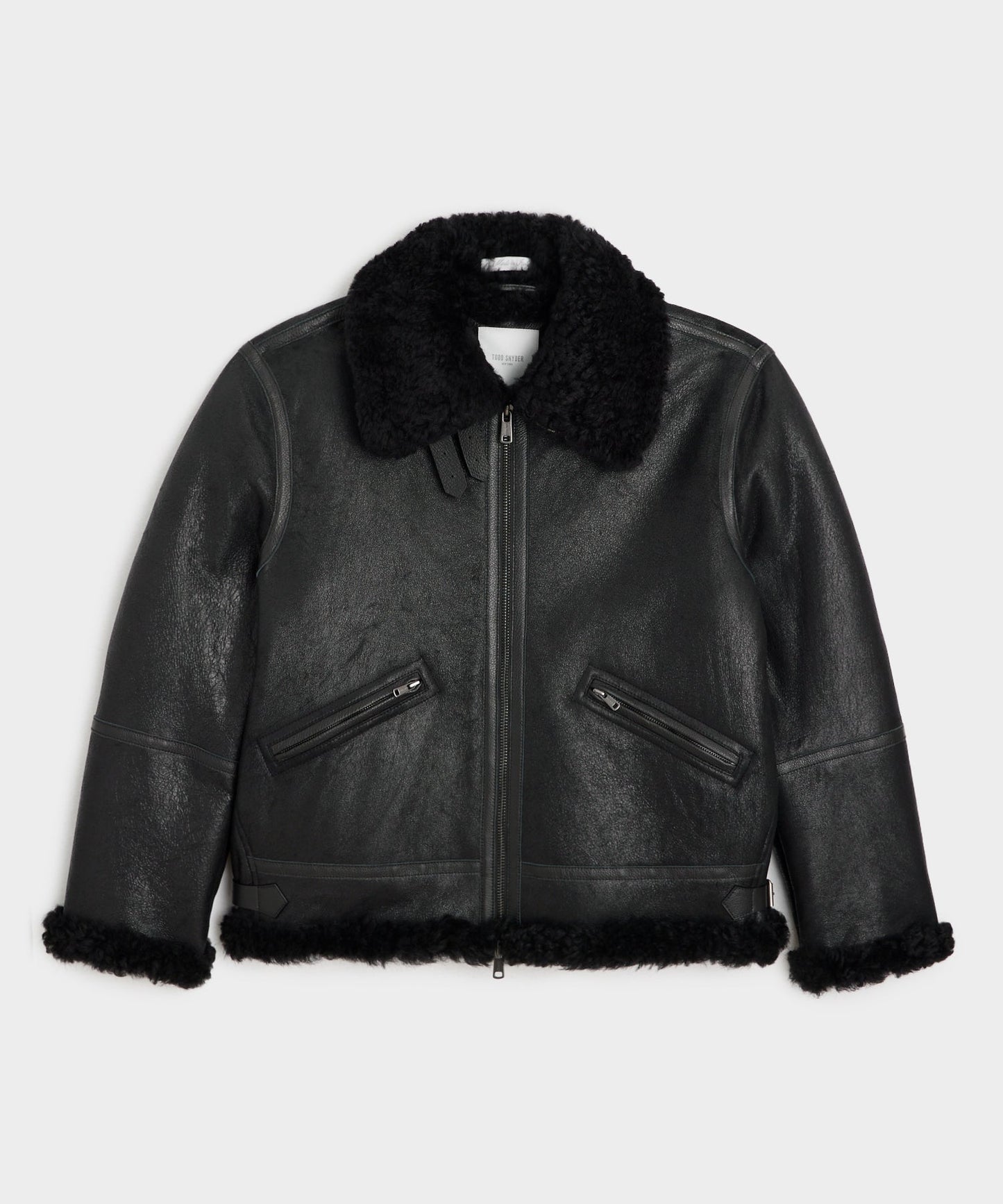 Berg-Feldt | schwarze Aviator-Lederjacke für Herren
