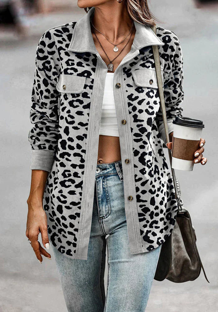 Leopardenmuster-Jacke Lucia
