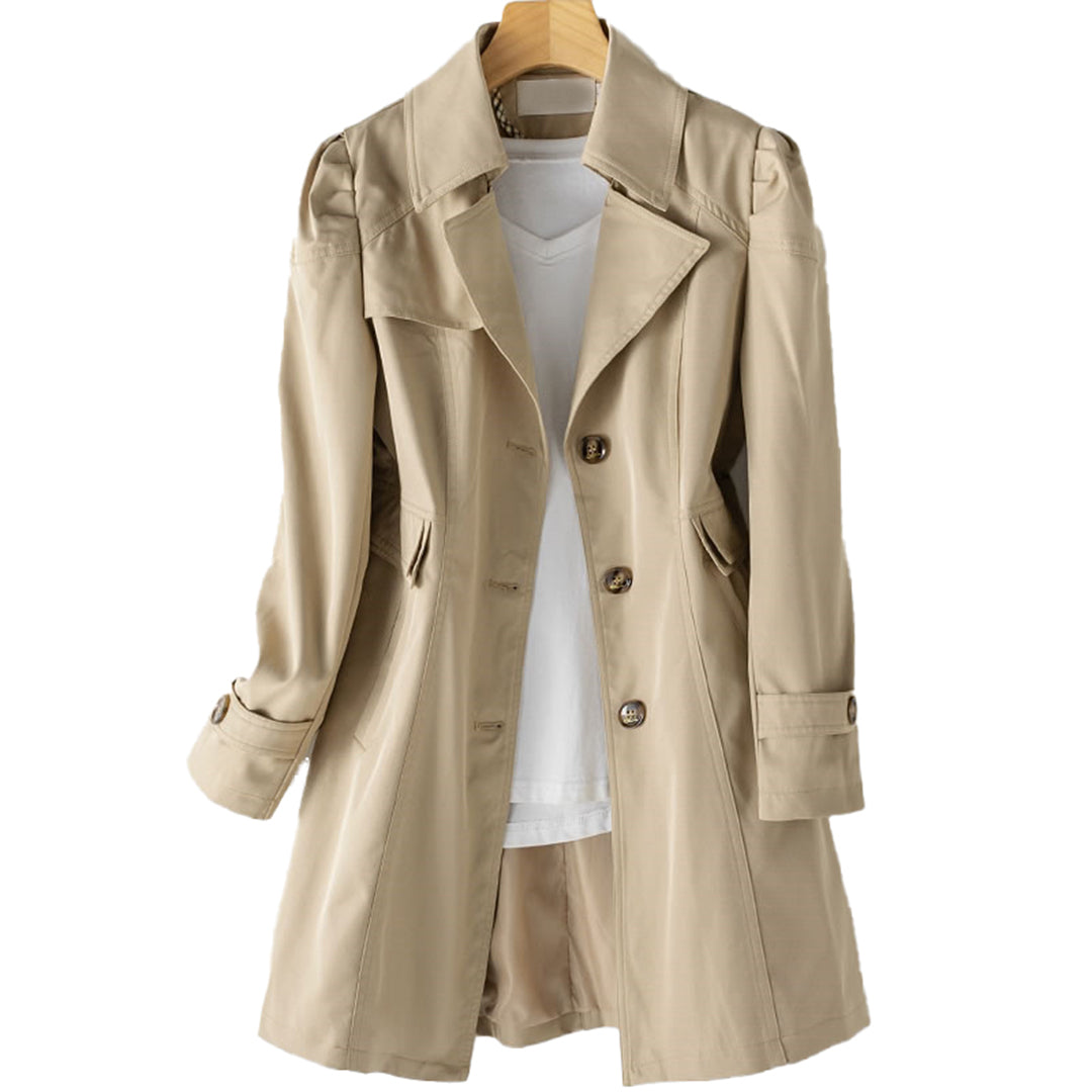 Berg-Feldt | Lange Jacke mit Knopfleiste Polyester Stilvoll und Praktisch
