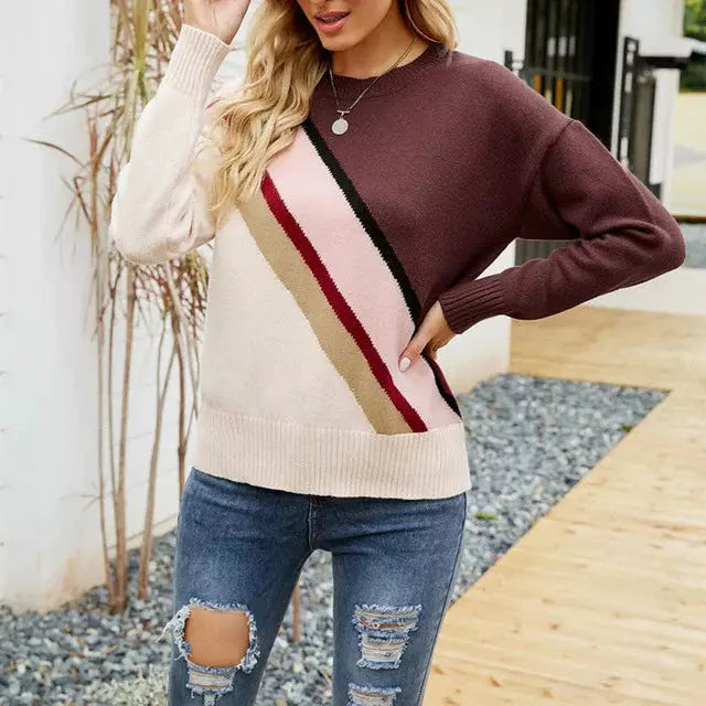 Berg-Feldt | Gestreifter Strickpullover mit Breiten Linien