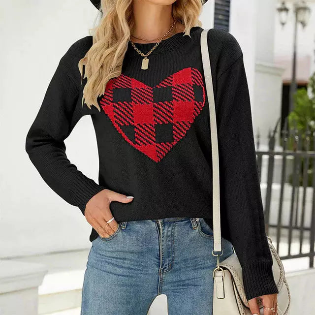 Berg-Feldt | Herz Strickpullover