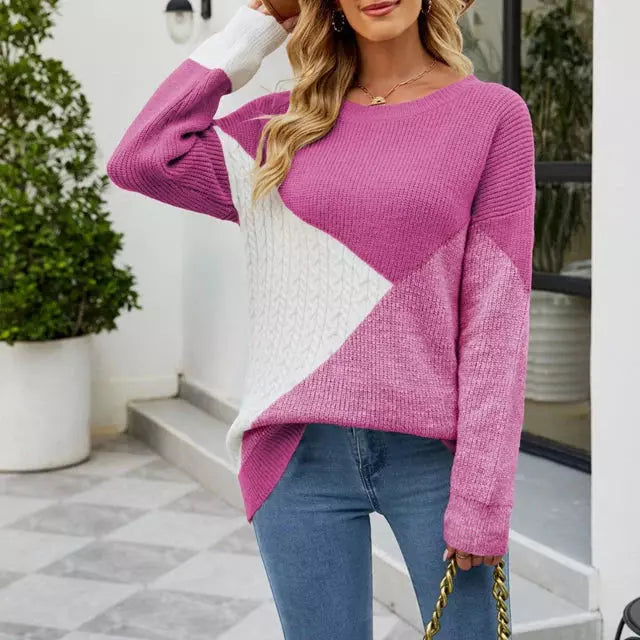 Berg-Feldt | Patchwork Strickpullover mit Kreativem Muster