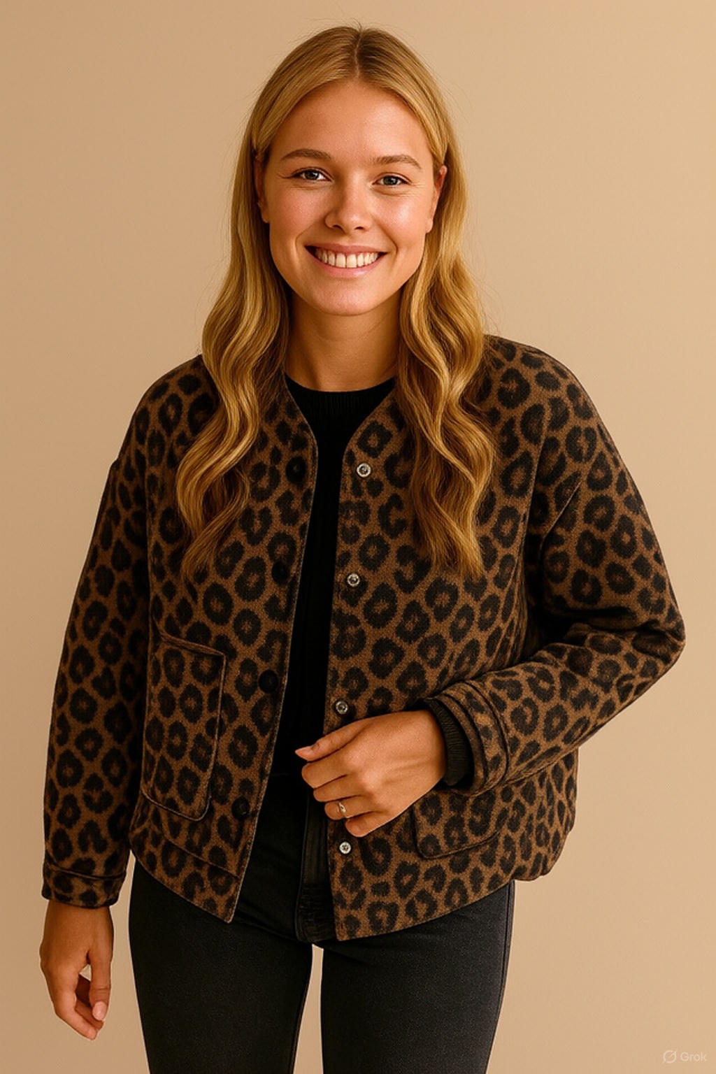 Berg-Feldt | Damenjacke mit Leopardenmuster