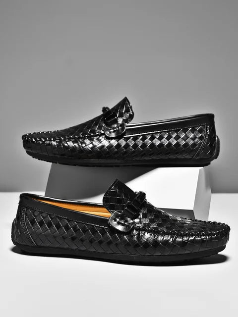Berg-feldt Mocassins en cuir pour homme, respirants et tendance