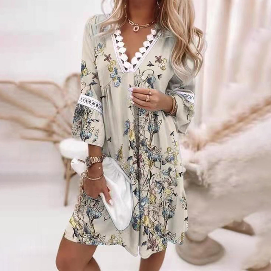 Trendiges, lockeres Kleid mit Druck - Evia