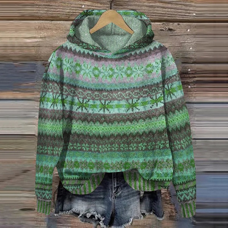 Sweat à capuche Fudus style ethnique rétro moderne pour le streetwear