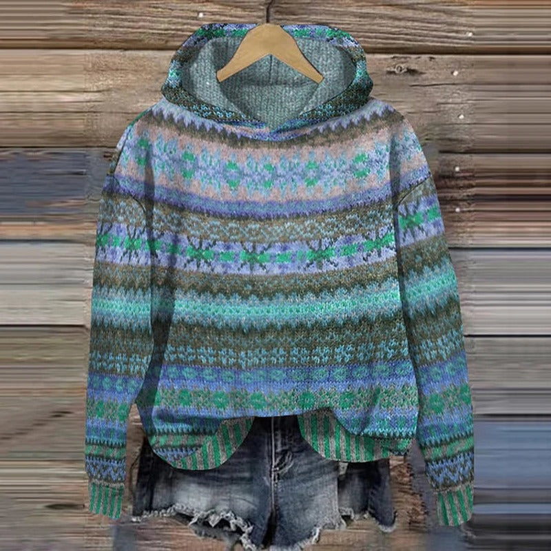 Sweat à capuche Fudus style ethnique rétro moderne pour le streetwear