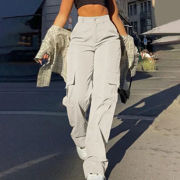 Berg-Feldt | High Waist Cargo Hose mit Seitlichem Ladevorgang Streetstyle