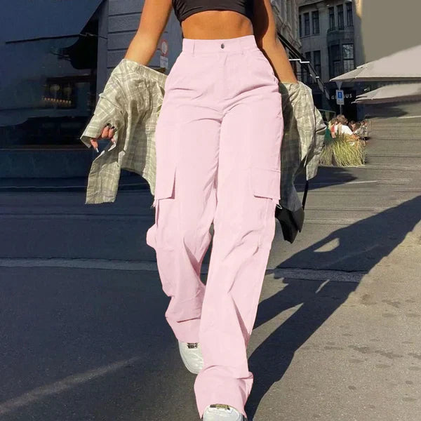 Berg-Feldt | High Waist Cargo Hose mit Seitlichem Ladevorgang Streetstyle