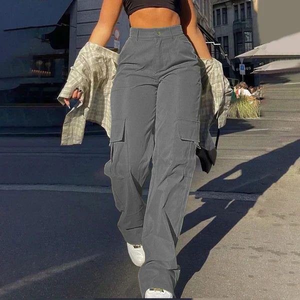 Berg-Feldt | High Waist Cargo Hose mit Seitlichem Ladevorgang Streetstyle